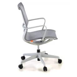Sedia ufficio Design Fox white, Schienale Basculante, in Rete