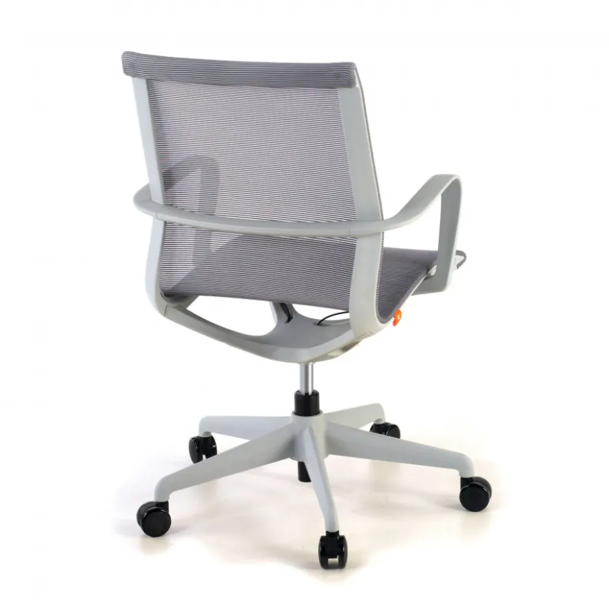 Sedia ufficio Design Fox white, Schienale Basculante, in Rete