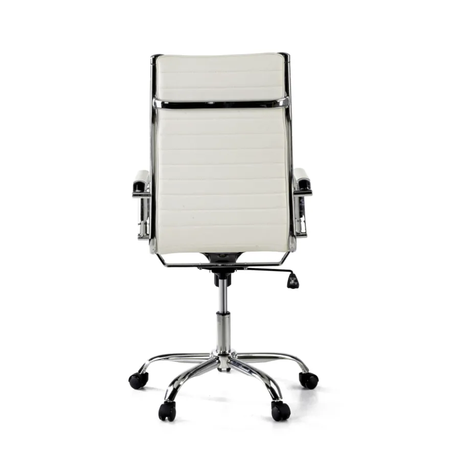 Sedia ufficio design Vogue, Struttura cromata, schienale alto