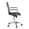Sedia ufficio design Vogue, Struttura cromata, schienale basso