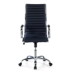 Sedia ufficio design Vogue, Struttura cromata, schienale alto