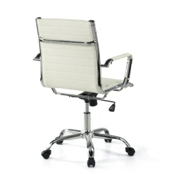 Sedia ufficio design Vogue, Struttura cromata, schienale basso