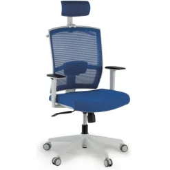 Sedia Ufficio Ergonomica Akira white con poggiatesta