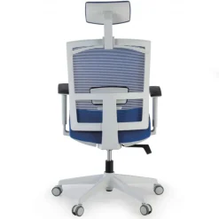 Sedia Ufficio Ergonomica Akira white con poggiatesta