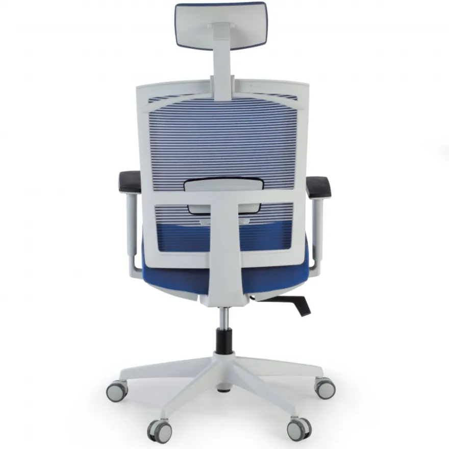 Sedia Ufficio Ergonomica Akira white con poggiatesta