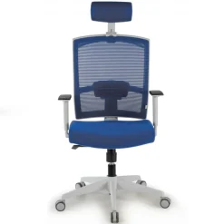 Sedia Ufficio Ergonomica Akira white con poggiatesta