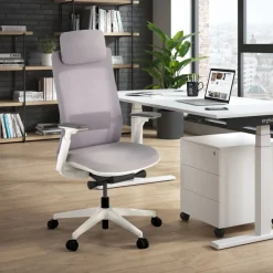 Sedia Ufficio Ergonomica Intouch white, Completamente Regolabile