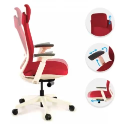 Sedia Ufficio Ergonomica Intouch white, Completamente Regolabile