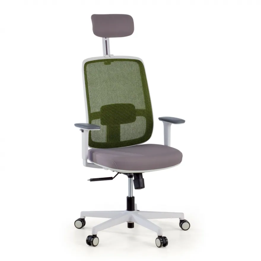 Sedia Ufficio Ergonomica Kaito white con poggiatesta