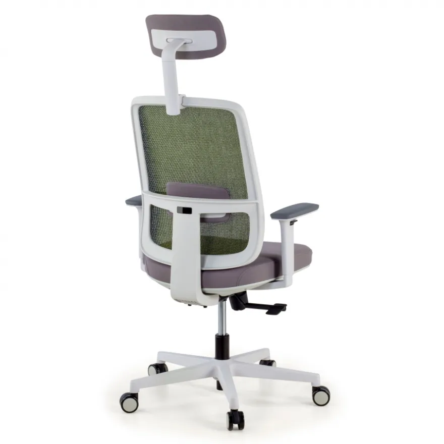 Sedia Ufficio Ergonomica Kaito white con poggiatesta