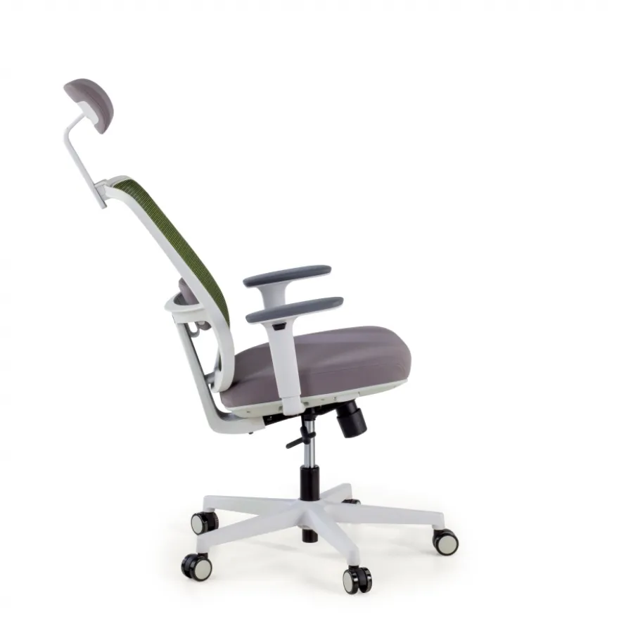 Sedia Ufficio Ergonomica Kaito white con poggiatesta