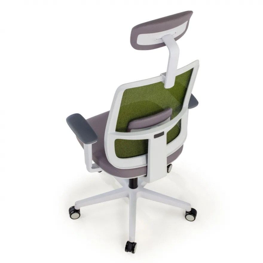 Sedia Ufficio Ergonomica Kaito white con poggiatesta