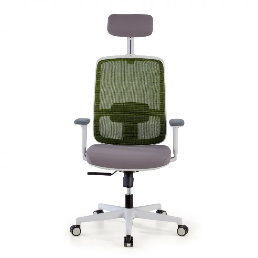 Sedia Ufficio Ergonomica Kaito white con poggiatesta