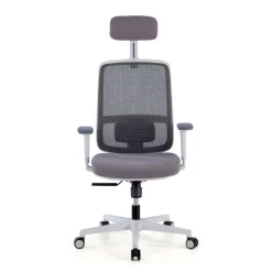 Sedia Ufficio Ergonomica Kaito white con poggiatesta