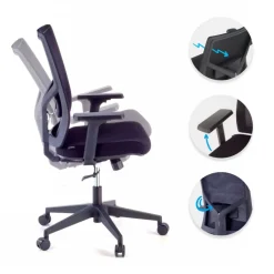 Sedia Ufficio Ergonomica Verdi, braccioli regolabili, supporto lombare,