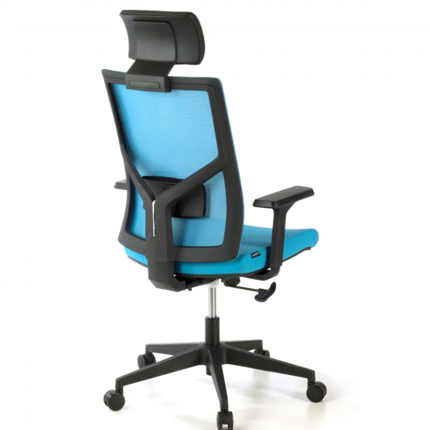 Sedia Ufficio Ergonomica Verdi, braccioli regolabili, con poggiatesta