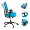 Sedia Ufficio Ergonomica Verdi, braccioli regolabili, supporto lombare,