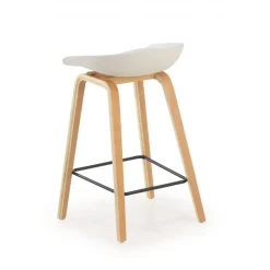 Sgabello alto Helsinki in stile nordico con gambe in legno