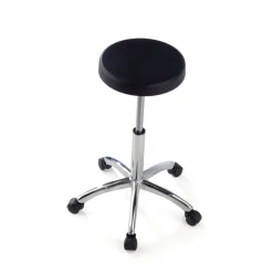 Sgabello da lavoro basso con ruote Hana