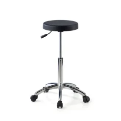 Sgabello da lavoro basso con ruote Hana