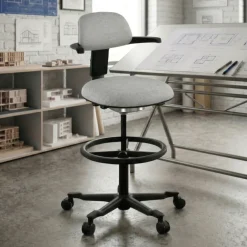 Sgabello da Ufficio Ergonomico Erghos, sedile reclinabile, girevole