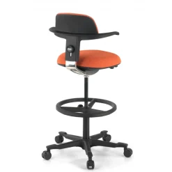 Sgabello da Ufficio Ergonomico Erghos, sedile reclinabile, girevole