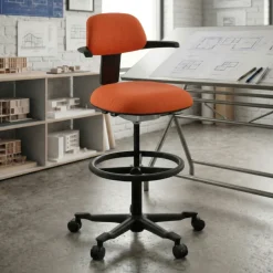 Sgabello da Ufficio Ergonomico Erghos, sedile reclinabile, girevole
