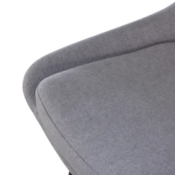 Sgabello Imbottito Giselle, Ergonomico e Struttura Nera