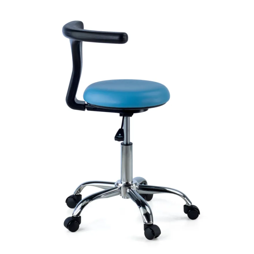 Sgabello medico dentista per clinica, estetista, schienale ergonomico