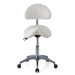 Sgabello sella di cavallo con schienale ergonomico per clinica ed estetista