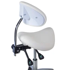 Sgabello sella di cavallo con schienale ergonomico per clinica ed estetista