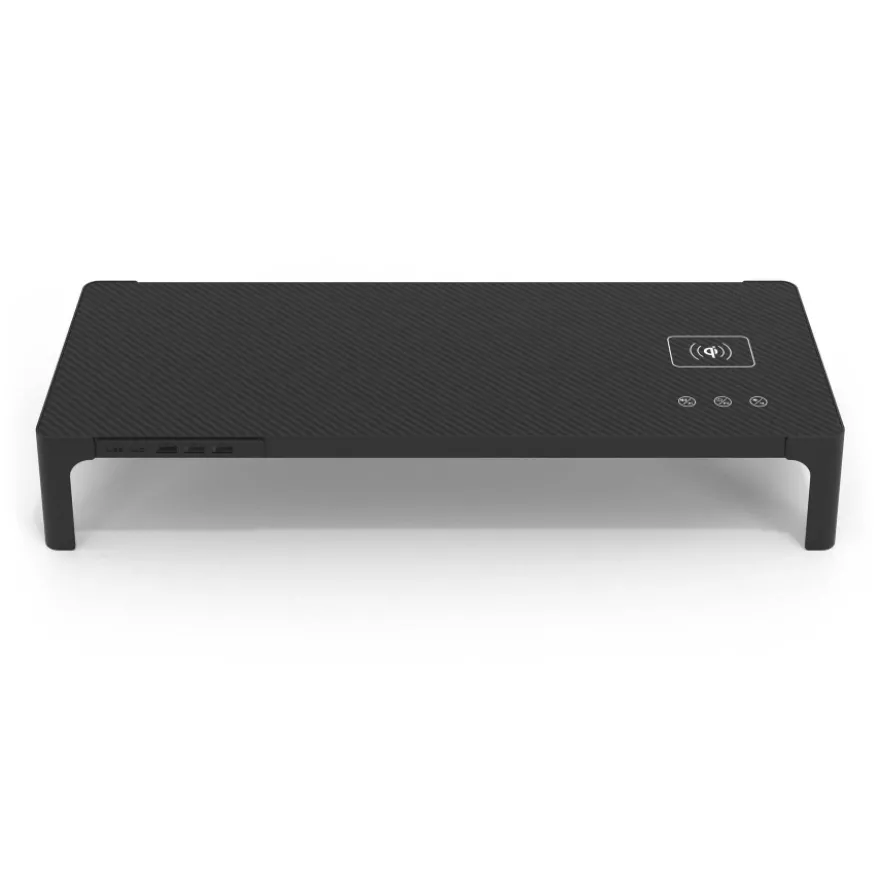 Supporto monitor con caricatore wireless + USB Eon