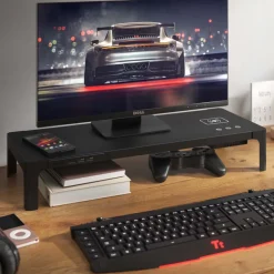 Supporto monitor con caricatore wireless + USB Eon